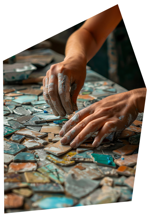 Atelier de mosaïque à L’Isle d’Abeau en Nord-Isère